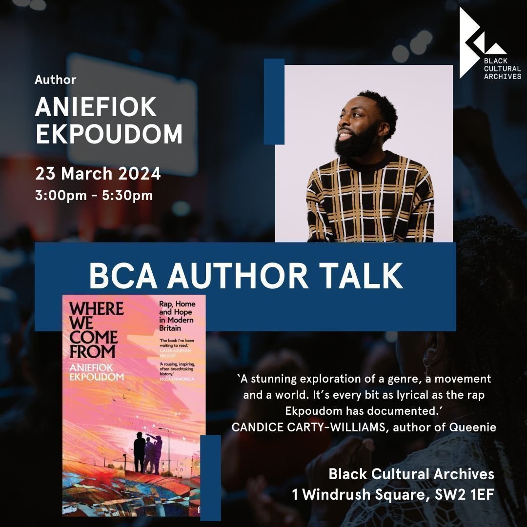 Really excited to be bringing Where We Come From to the Black Cultural Archives💫 So much of the book is rooted in the history of Black South London. This feels right. 🗓️ Date: Sat 23 March ⏰ Time: 3:00 PM - 5:30 PM 📍 @bcaheritage 🎟️ £5 buff.ly/3wfMqRU