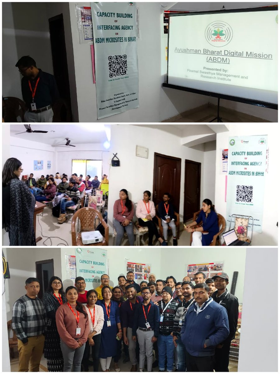 AyushmanNHA's tweet photo. ABDM Bihar team conducts Capacity Building Workshops in Patna and Muzaffarpur for #ABDM_Microsites in association with development partner - @PiramalS and interfacing partners
@DFYnews and @HealthCareWhp.
#100MicrositesProject #digitalhealth #ABDM #DigitizingHealthcare https://t.co/ObyvDiGzYi