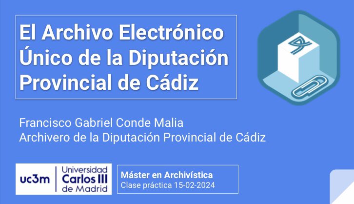 Muy orgulloso de compartir este ilusionante proyecto de equipo con los alumnos del <a href="/MArchivstica/">Máster Archivística</a> || Porque el archivo es un arma cargada de futuro
