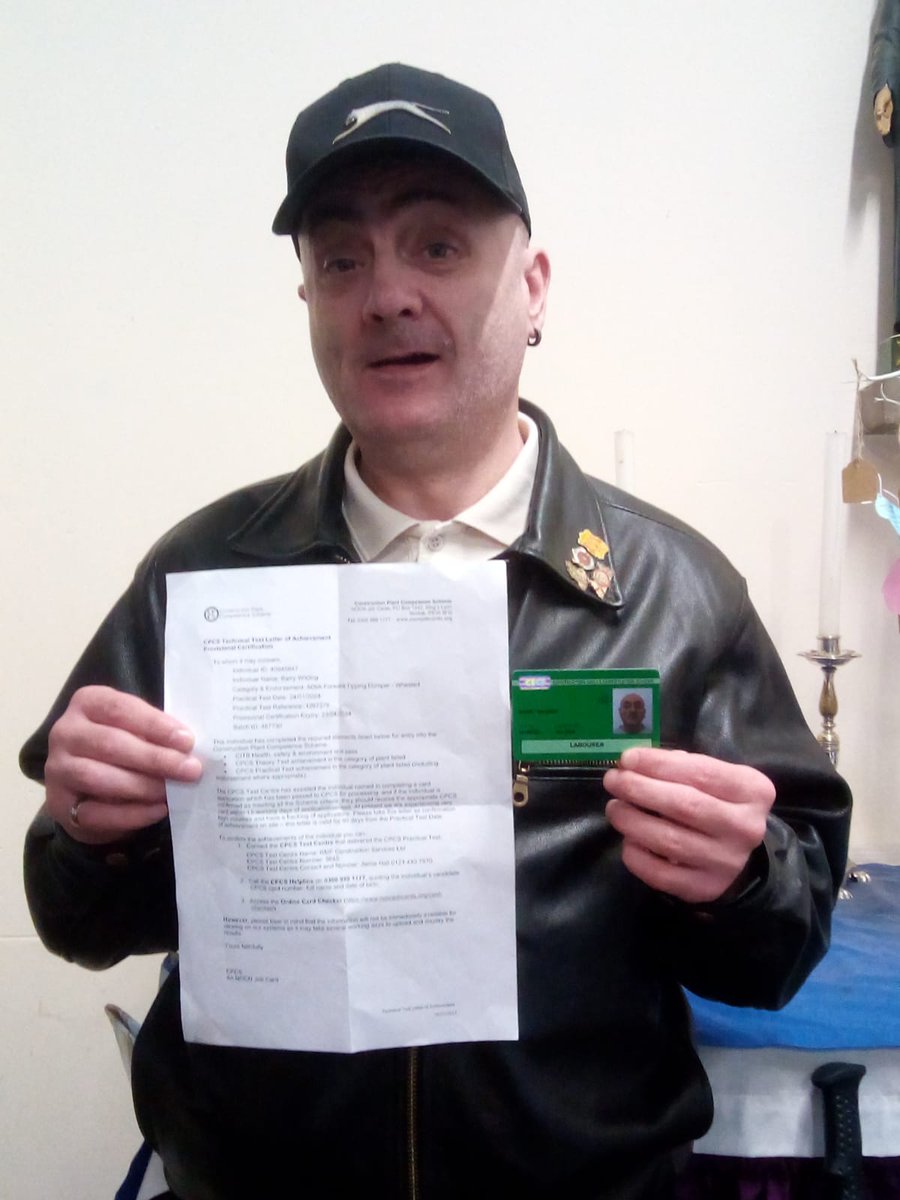 stfcov's tweet image. WOW! Huge congratulations to Barry for getting his CPCS and CSCS card!! Barry has worked very hard and has grown greatly in confidence: he has achieved the next steps in achieving his career goals- Well done!!

Its story's like Barry's that really make our jobs worthwhile ❤️