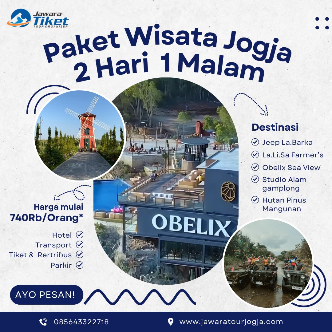 paket wisata jogja 2D1N mulai dari 740rb/pax minimal 6 pax. detailnya klik link di bawah ini ya. Yuk beriwsata ke jogja #paketwisatajogja #pakettourjogja #sewamobiljogja #rentalmobiljogja

jawaratourjogja.com/product/paket-…