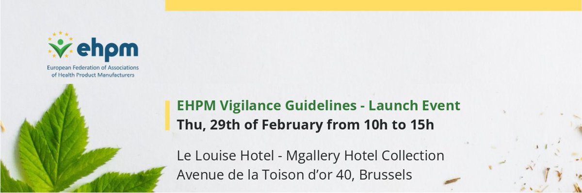 🚀Exciting News! The AGENDA of the EHPM Vigilance Guidelines Launch Event has been unveiled.
🤝Don't miss this opportunity to connect with national authorities and industry experts. Reserve your spot now: bit.ly/3SYgLNQ

#EHPMLaunchEvent #FoodSupplements #Nutrivigilance