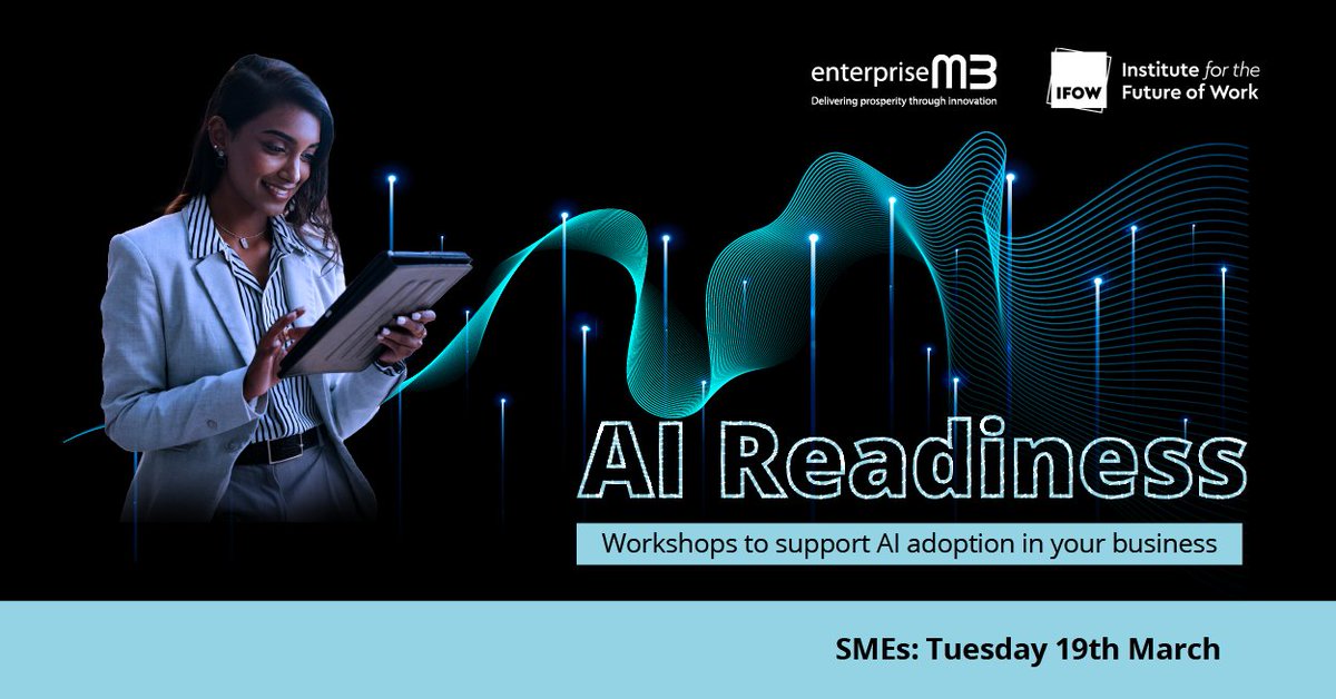 EM3 Growth Hub (@em3growthhub) on Twitter photo Find out how Artificial Intelligence (AI) can boost growth in your business, while sustaining and creating high-quality jobs.
Join EM3 and <a href="/FutureWorkInst/">Institute for the Future of Work</a> at Belvedere House, Basing View, Basingstoke, on 19 March, from 10am to 3pm.
Book your place now👉 bit.ly/4bqTMlL Find out how Artificial Intelligence (AI) can boost growth in your business, while sustaining and creating high-quality jobs.
Join EM3 and <a href="/FutureWorkInst/">Institute for the Future of Work</a> at Belvedere House, Basing View, Basingstoke, on 19 March, from 10am to 3pm.
Book your place now👉 bit.ly/4bqTMlL