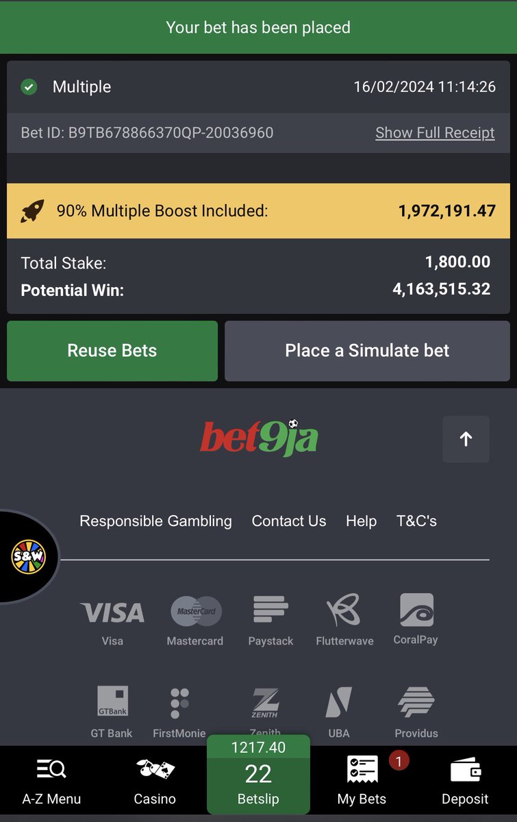 suretips_x's tweet photo. 1K ODDS ON @BET9JA 

BOOKING CODE 👉 67MK3LC

Don’t have an account yet? 
Register here: https://t.co/pn7Qkx0ukZ and get 100% bonus when you register and deposit 

Stake Responsibly 🤩

@jujupunter @BoomQueen_ @withhamanda @Promisepunta https://t.co/seOGfu3Oce