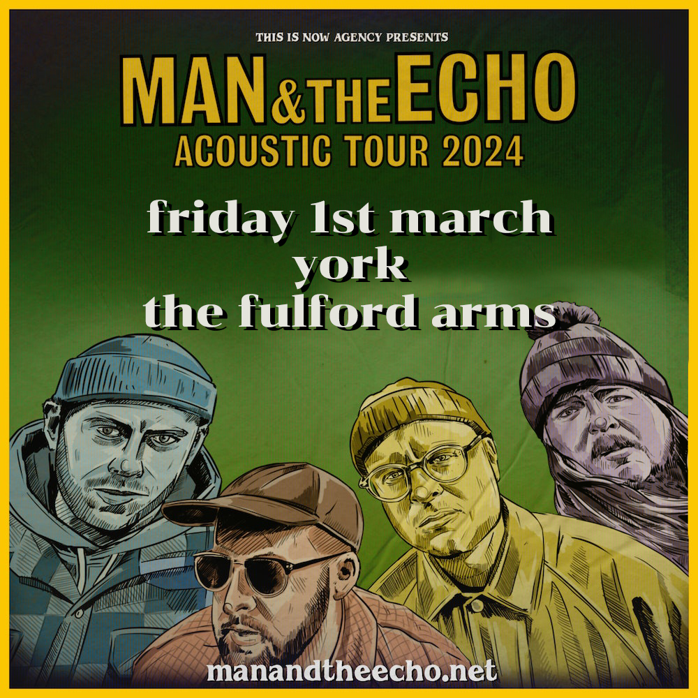 Join Man & The Echo on the first date of their intimate acoustic tour promoting their new EP 'Dead Centre'. Make sure you book early to avoid missing out! TIX: ticketweb.uk/event/man-the-…