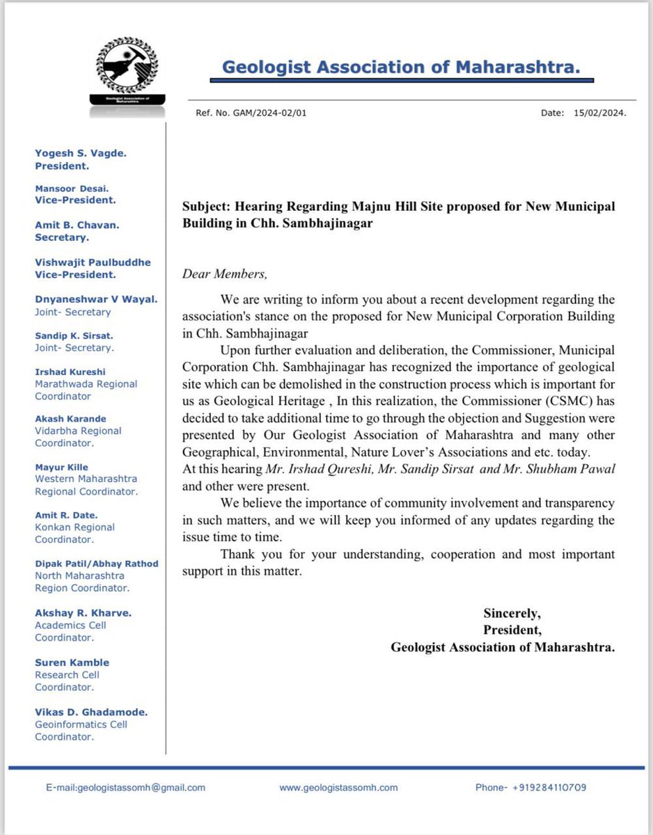 Geologistassomh's tweet photo. Regarding Majnu Hill Site proposed for New Municipal Building in Chh. Sambhajinagar https://t.co/HMTwYMWsQD