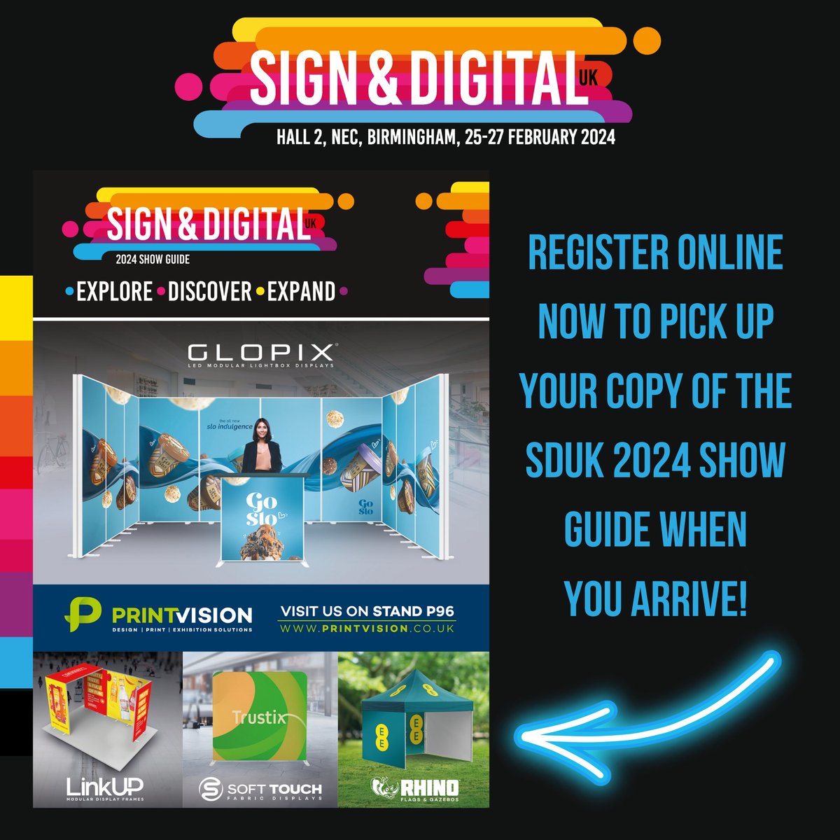 Signanddigital's tweet photo. 📣Register to attend Sign &amp; Digital UK now and you will receive a copy of the 2024 Show Guide in your show bag when you arrive! It contains all the information about our exhibitors and the show! Link in bio to register NOW📲
#SDUK #SignandDigitalUK #SignandDigital2024 #SDUK2024 https://t.co/qaQLoa1hrT
