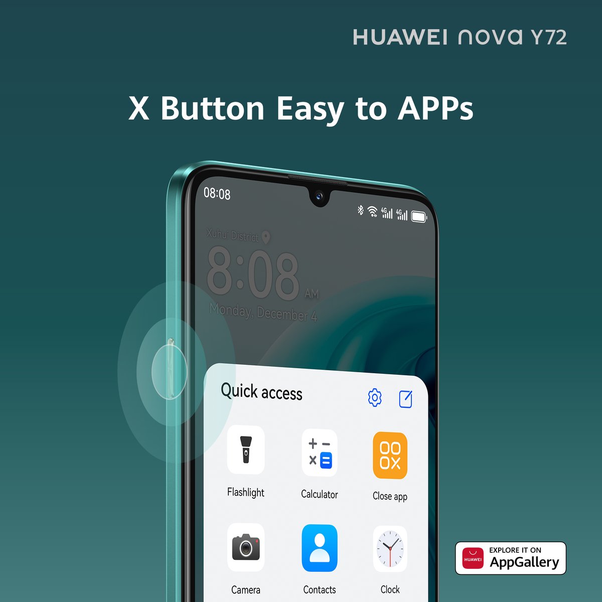 HuaweiMobileMY's tweet image. #HUAWEInovaY72 brings the groundbreaking X Button into your world, sparking seamless entry to all your treasured apps! Each touch, a joyous journey! 

Launching soon in Malaysia at RM899 (RRP).

Learn more 🔎: bit.ly/novaY72-TW

#HUAWEIMY #XButton #AppGallery #Smartphone