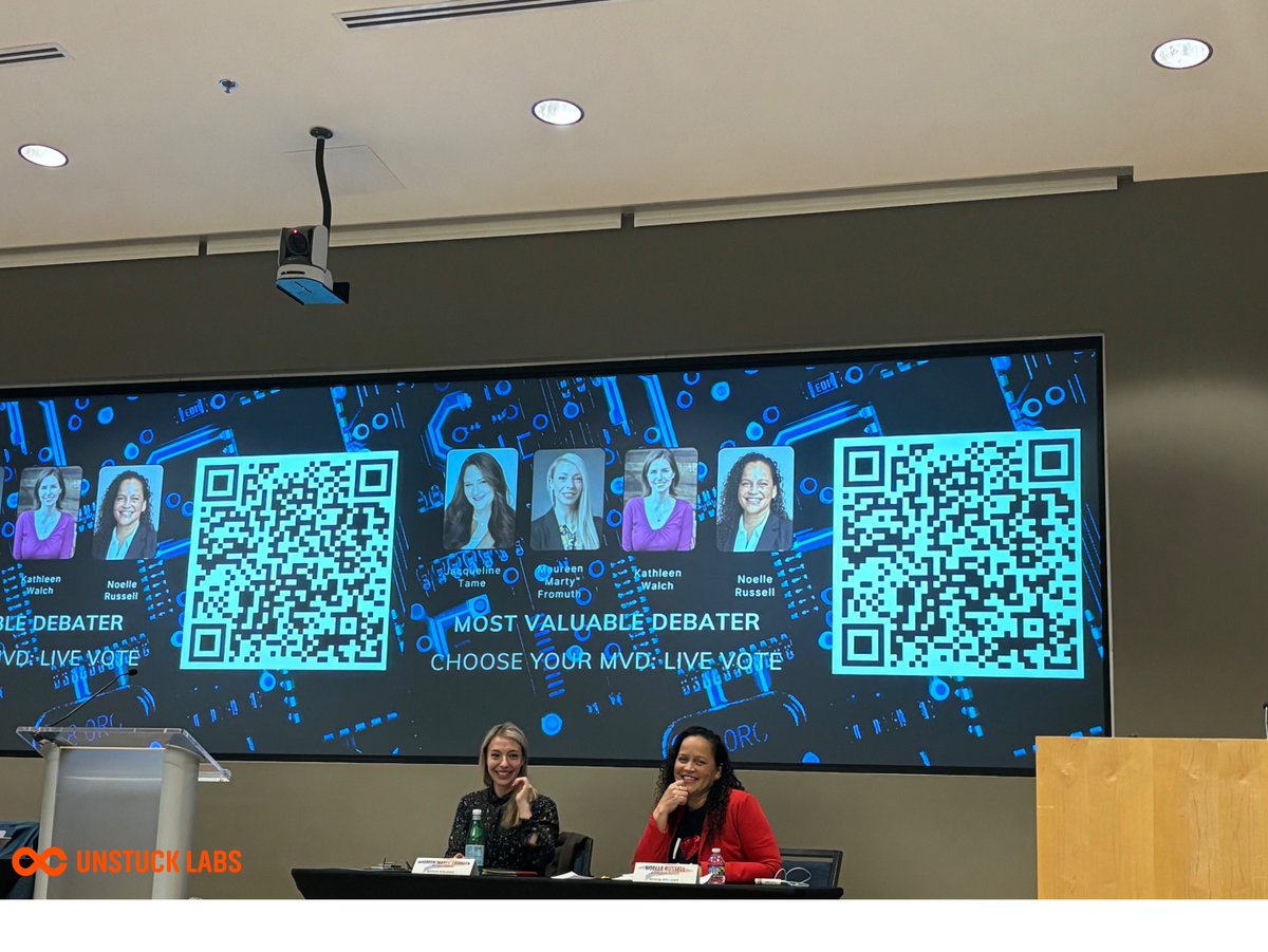 unstucklabs's tweet photo. Last week Unstuck Labs attended the TechDuels Augmented Intelligence vs Artificial Intelligence (AI) debate at the Arlington George Mason campus. Shoutout to @NoelleRussell_ for winning the "most valuable debater" award!
#AI #womenintech #debate #TechDuels #Unstucklabs https://t.co/LwFpds9S3q