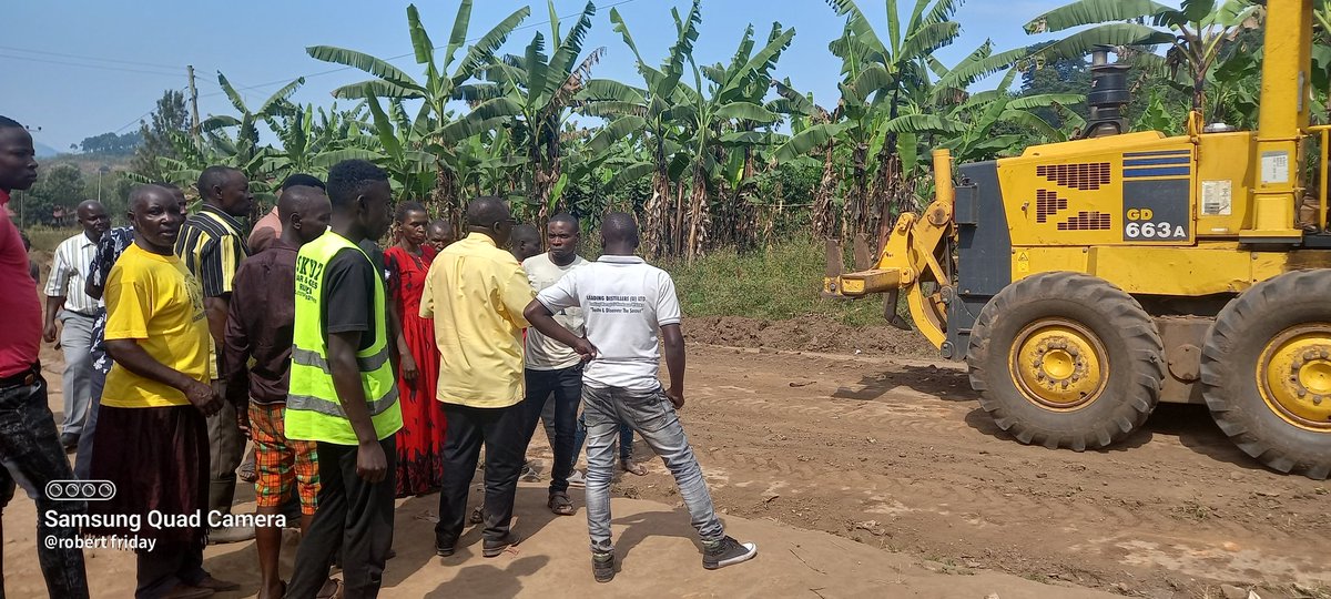 The community based activities ie burungi bwahansi  were onr of compulsary LC activities. Thus i also funded one along  Rugazi-Rukizi-Kyema Road to easy transportation of goods and movement of people. Rukundo Egumeho