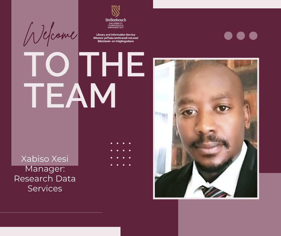 SU_Libraries's tweet photo. 📚 Exciting News! 🎉Introducing Xabiso Xesi, Manager of Research Data Services, and Sakhile Mngomezulu, Manager of Scholarly Communications &amp; Open Access. Let's give them a warm welcome! #LibraryLife #ResearchSupport #ScholarlyCommunication https://t.co/l3uqt5sXgY