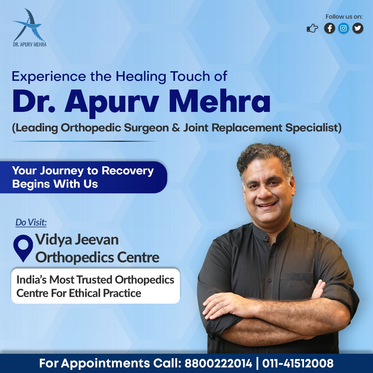 Experience authentic and compassionate pain relief at the Vidya Jeevan Orthopedics Center in East Delhi.
.
Please call 8800222014 or 011-41512008 for appointments.
.
For More Such Information Stay Connected at @apurv.mehra
.
#DrApurvMehra #Xray #Fracture #bone #operation #Surgery