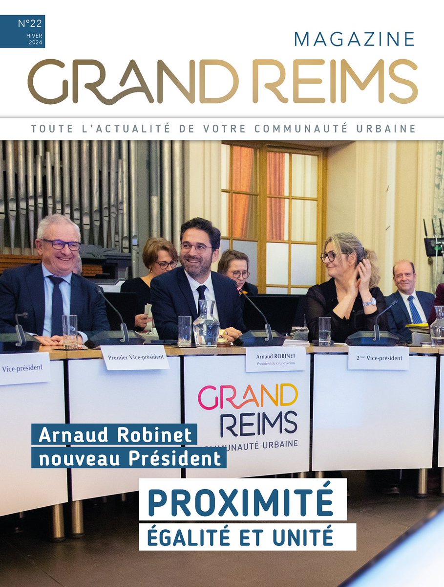 GrandReims's tweet photo. Le dernier Grand Reims #magazine est en ligne ! Découvrez ce mois-ci, un dossier sur la mobilité, les élections ''Un #GrandReims plus proche'', l'attractivité, l'actualité des territoires ou encore l'économie. => Pour le lire et le télécharger https://t.co/HYdCZzCWS7 https://t.co/IU7h1WVsy3