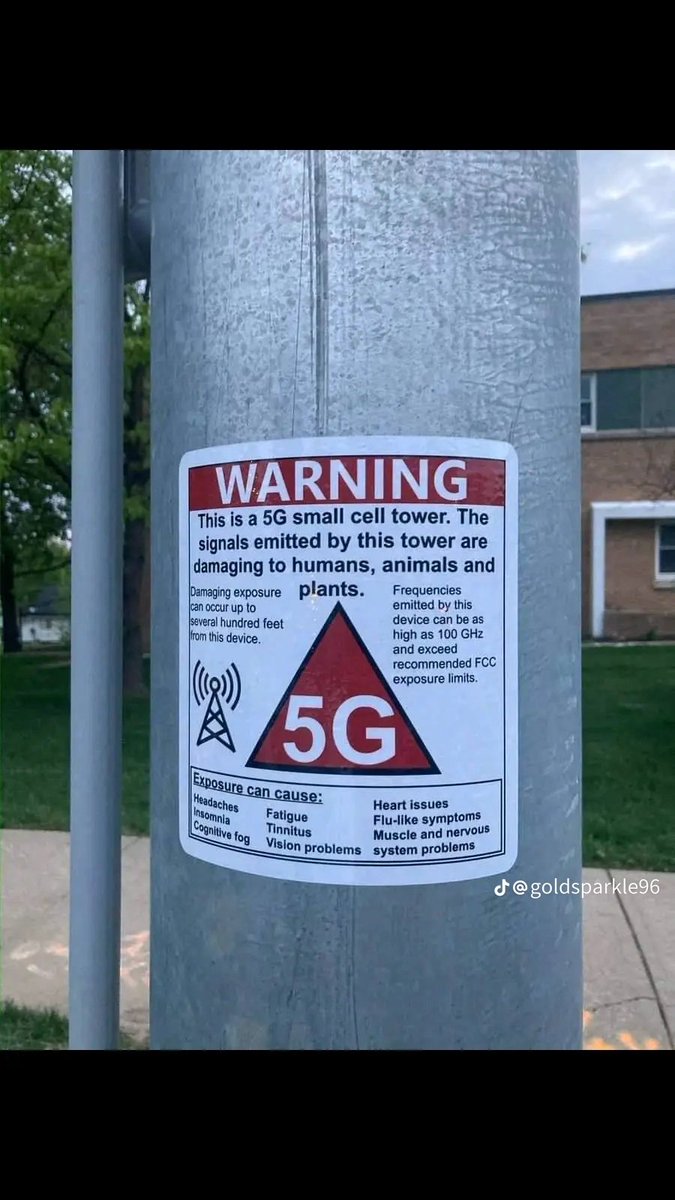 Nothing to see here, just a sticker warning you about 5g cell towers.