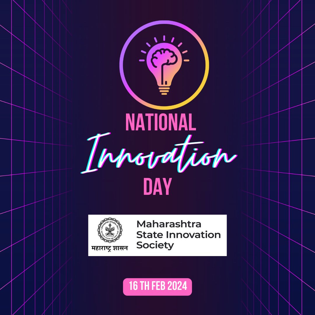 .@MSInSociety wishes Happy National Innovation Day! 🚀 Today, let's embrace new ideas, collaborate, and inspire each other to push the boundaries of innovation further! 💡✨ #NationalInnovationDay #Innovation #Creativity #Progress #Maharashtra