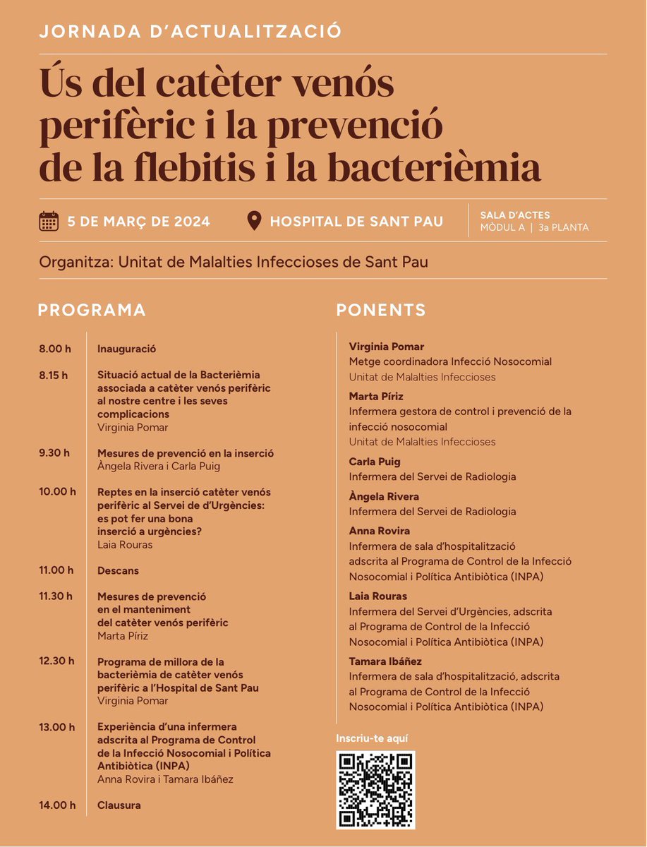 Virginia Pomar (@pufpom) on Twitter photo El 5 de marzo organizaremos una jornada dedicada al buen manejo del catéter venoso periférico y cómo evitar sus complicaciones <a href="/mpirizm/">marta piriz</a> <a href="/NereaRoch/">Nerea Roch</a> <a href="/HospitalSantPau/">Sant Pau - Campus Salut Barcelona</a> El 5 de marzo organizaremos una jornada dedicada al buen manejo del catéter venoso periférico y cómo evitar sus complicaciones <a href="/mpirizm/">marta piriz</a> <a href="/NereaRoch/">Nerea Roch</a> <a href="/HospitalSantPau/">Sant Pau - Campus Salut Barcelona</a>
