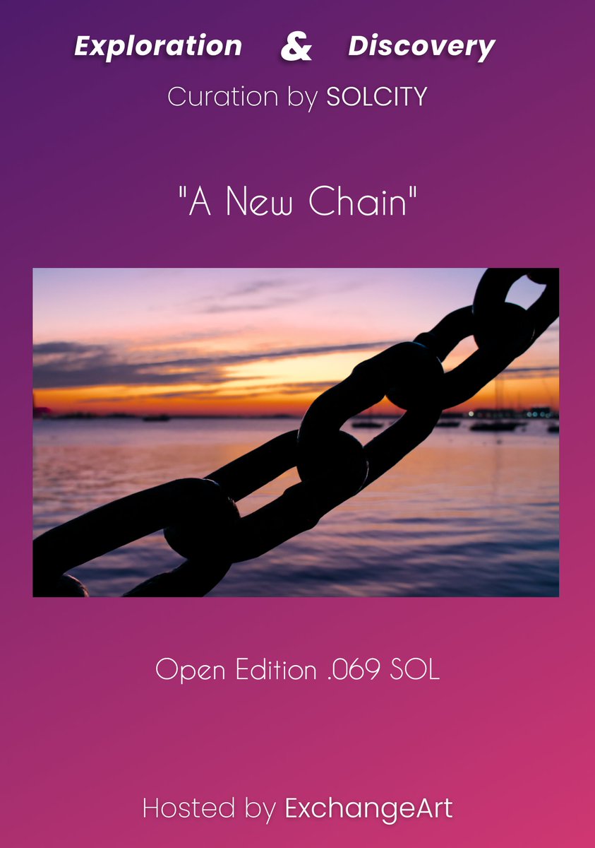 akaFoley's tweet photo. A New Chain / my Solana genesis
https://t.co/9QHKlvDrcy

Open Edition (~7-10 days) / .069 $SOL 
#nftphotography https://t.co/oI6W6lOyiU
