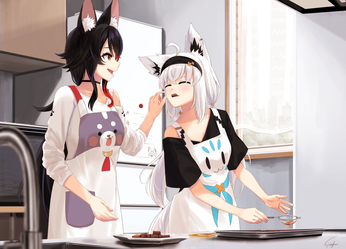 gurifu118's tweet photo. フブミオクッキング🍫
#絵フブキ #みおーん絵 https://t.co/qOlMuNaNNY