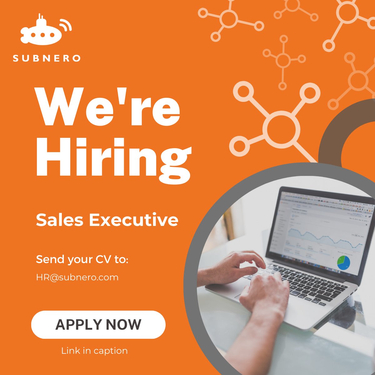 Subnero is on the lookout for a dynamic individual to join us as a Sales Executive (location: Singapore). Apply now on: bit.ly/3ULunxn.
#hiringnow #career #jobalert #vacancy #salescareers #salesexecutive
