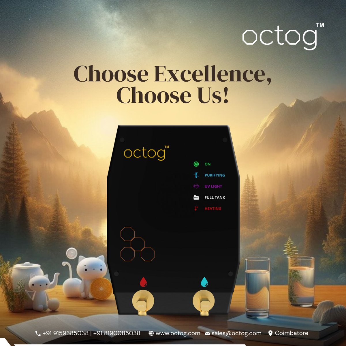 Experience pure perfection with Octog water purifier! 💧 Choose excellence in water filtration. Trust Octog for crystal-clear hydration.

Reach out at

📱+91- 9159385038
+91- 8190085038
📧sales@octog.com
Website:octog.com 

#InnovativeWaterSolutions