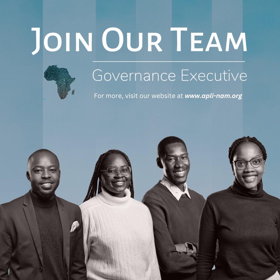 ARE you…❓
… passionate about youth development?
… looking for new experiences to learn and contribute?
... know a thing or two about law or governance?

💙If your answer was YES to any of the questions then APPLY to be our next Governance Executive at apli-nam.org