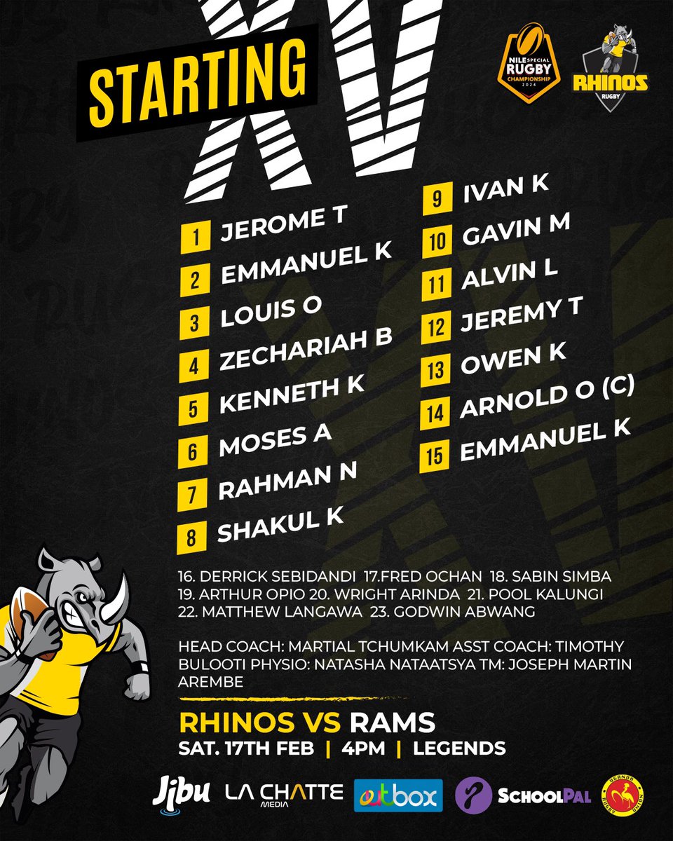 Squad to take on the Lifeguard Rams.
💣💣💣💣💣💣💣
#RaiseYourGame 
#NileSpecialRugby