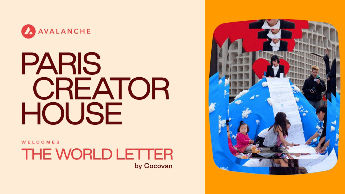 The World Letter from <a href="/iamCocovan/">Cocovan</a> will be at the Avalanche Creator House | Paris.

Pen your love letter to the world with us, among some other incredible activations &amp; talks.

Friday, Feb. 23. Starts at 1PM.
RSVP: lu.ma/AvalancheCreat…
