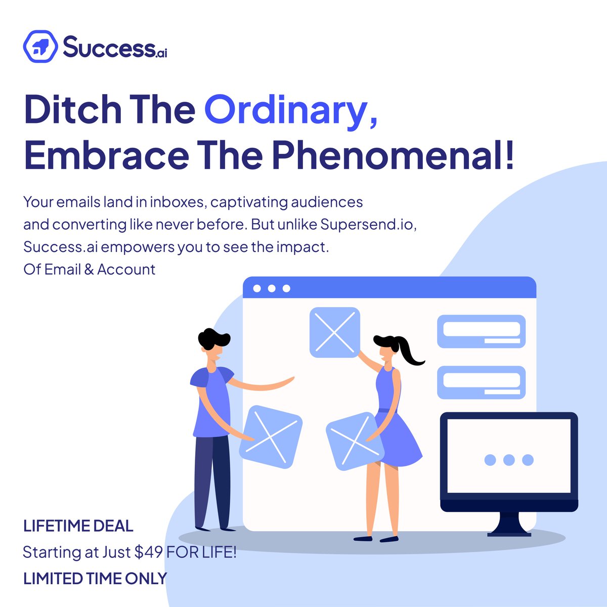 YozaShaukat's tweet photo. Elevate your email marketing with https://t.co/sghObtxQxb! Track opens, clicks, conversions, and gain valuable insights to optimize your campaigns. Don't miss outβgrab the lifetime deal starting at just $49! Limited time offer: https://t.co/RIDLCKKCLF #EmailAnalytics #SuccessAi https://t.co/GsLPrxDIVw