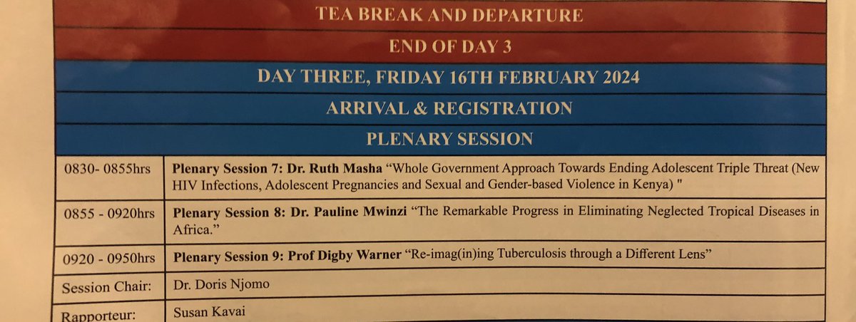 uyoga_sophie's tweet photo. Final day of #KASH2024 starts with plenary talks from Dr. Ruth Masha, Dr. Pauline Mwinzi and Prof. Digby Warner
@KEMRI_Kenya https://t.co/9X8RmhoACs