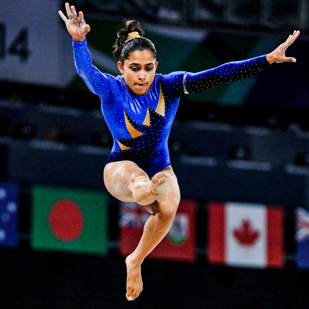 Media_SAI's tweet photo. The amazing girls of 🇮🇳 #Gymnastics 🤸🏽‍♀️ qualify for Vault Final of World Cup 🎉

Let's hear it out for Dipa &amp; Pranati who qualified for the final with scores of 13.449 &amp; 13.166 respectively😍🥳

Many congratulations to both of you and good luck for the final👏💪 https://t.co/79b2wTMZpJ
