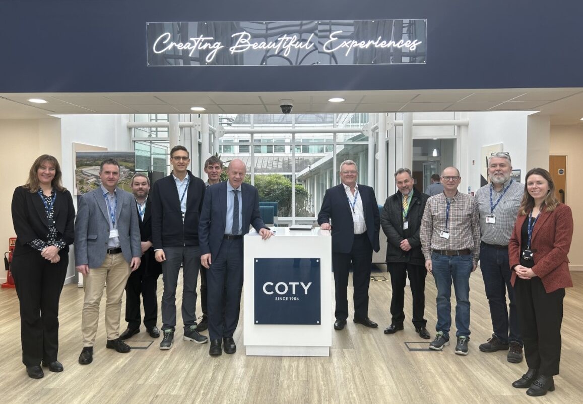 Earlier this month, AshfordFOR, @invictachamber , @damiangreen & @ashfordbc visited @COTYinc Coty manufactures products for Rimmel and Max Factor which are sold around the world.  The Ashford based factory is the only one to have a purpose built plant across the Coty portfolio.