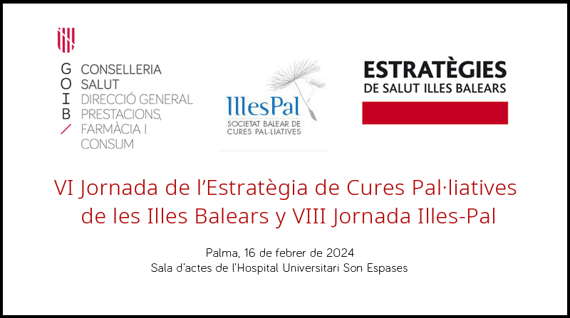 #FormacioSalutIB ✅ Avui 16/02/24 es realitzarà la "VI Jornada de l'Estratègia de Cures Pal·liatives de les Illes Balears i VIII Jornada Illes-Pal"
📝 <a href="/SalutGOIB/">Conselleria de Salut</a> <a href="/illespal_balear/">IllesPal</a> 
➡️ Info i.mtr.cool/btcndugyvx