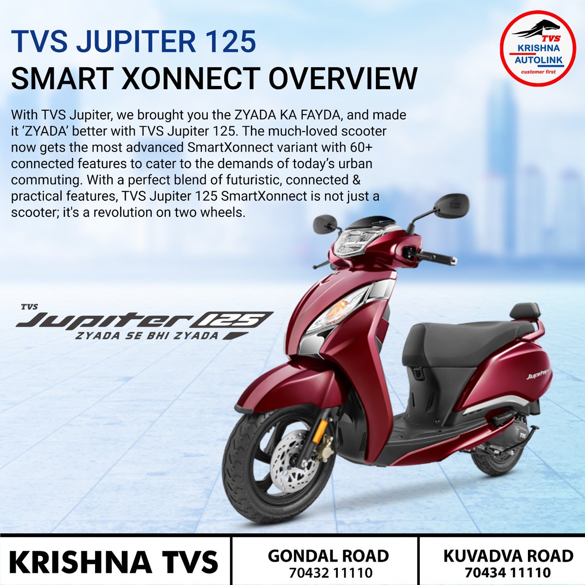 AutolinkKr7435's tweet image. TVS Jupiter 125
.
.
.
#krishnaautolink #tvsscooter #tvsiqube #jupiter12 #bestbike #tvssport #tvsmotorcompony #jupitermx135 #jupitermxking #jupitermxold #jupiter130cc #jupiterlookstyle #tvsiqube #tvsiqubeelectric #TVSiQube #rajkotnews #rajkotcity #rajkot_dairies #rajkot_igers