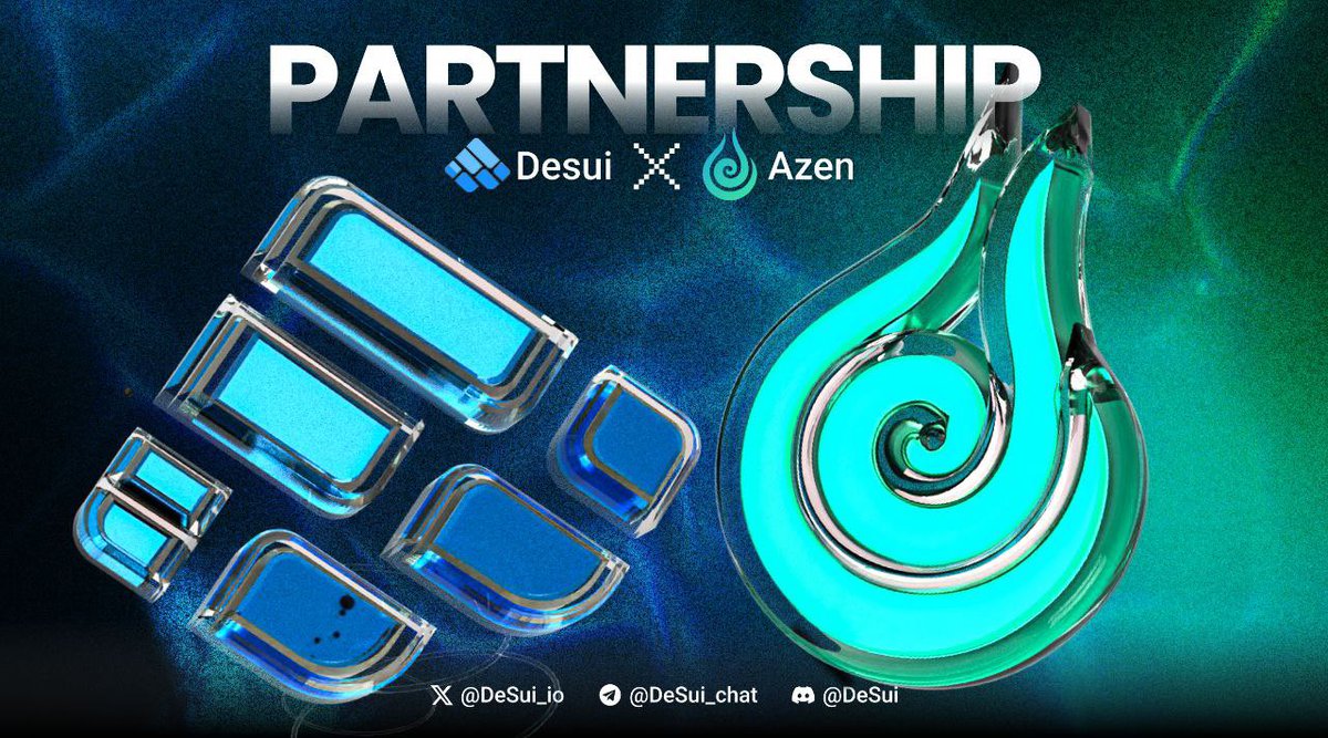 DeSui_io's tweet photo. Partnership Announcement ๐ข
We are delighted to announce the collaboration between
@DeSui_io and @azen_network
Azen Network, an AI-powered, community-driven platform, that allows users to convert their everyday social media activities into earnings!!!
#DESUI #web3 #AI #decentralized