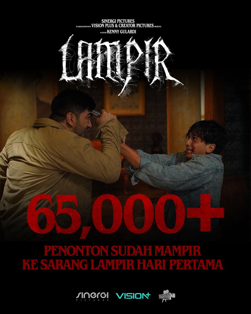 officialinews_'s tweet photo. Terima kasih untuk 65.000++ pemberani yang udah masuk ke sarang #Lampir! Kamu belum terlambat, ke bioskop sekarang dan buktiin kalau kamu punya nyali nonton @film.lampir!

@visionplusid

#VisionPlus #FilmLampir #SedangTayangdiBioskop #GandhiFernando #ArdinaRasti #GePamungkas #HanaSaraswati #JoleneMarie #RoryAsyari