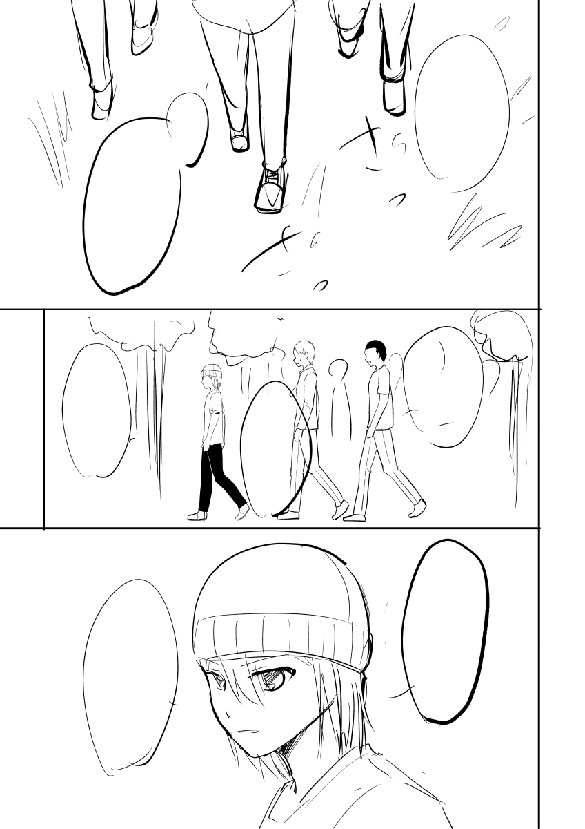 下描きちょっとだけ進めました