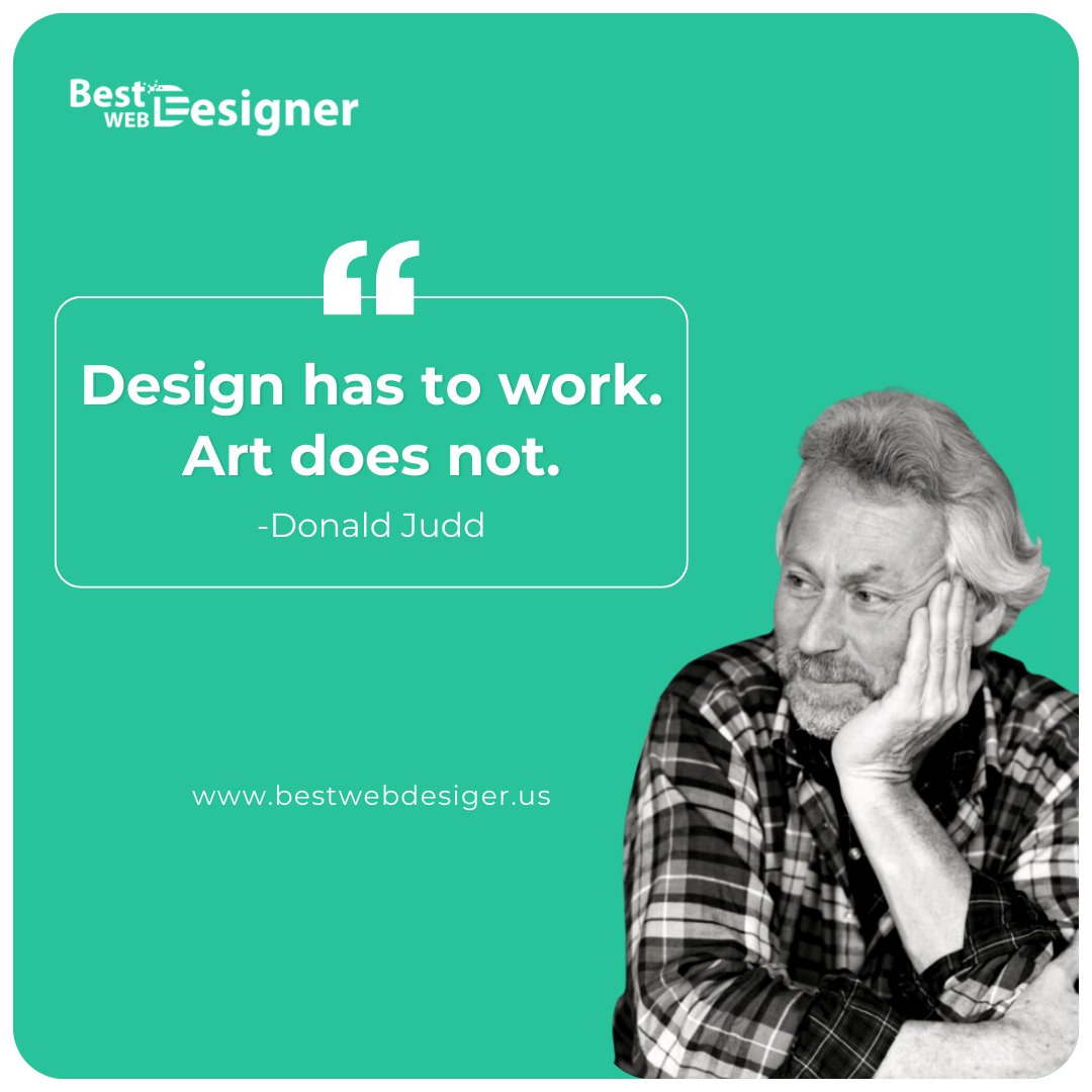 WebDesignerUS1's tweet image. Quote of the day by Donald Judd
✅bestwebdesigner.us
.
#bestwebdesignerusa #quoteoftheday #BusinessWebsites #websitequote #affordablewebpackage #responsivewebdeveopment #ConversionFocused #WebSolutions #customwebsitedesign #webdevelopmentusa