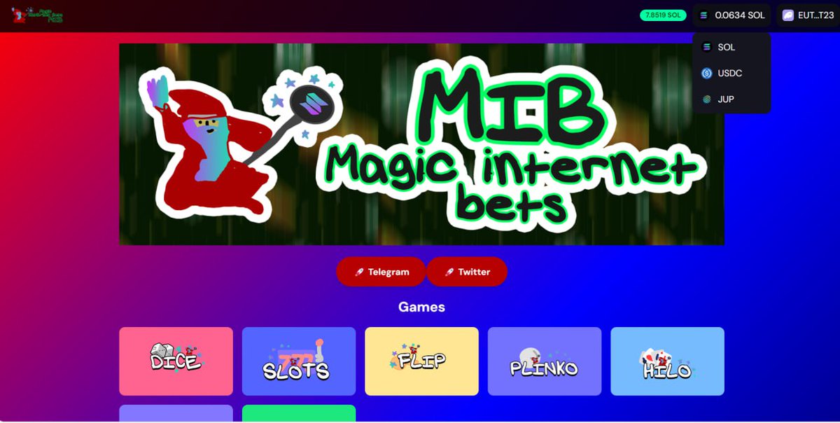 MIBSOLcoin's tweet photo. New Currency added. Bet with JUP and earn more !

$MIB betting currency is under development to be added as soon as possible !

https://t.co/EsZQR6oPnk

May the odds be with you💎

#SolanaCommunity #SolanaSeason #MIB https://t.co/JEJddHw2fd