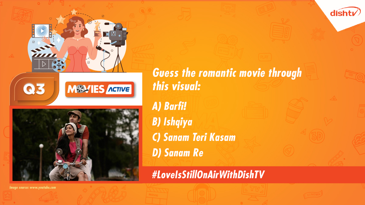 Guess the romantic movie through this visual. 

#LoveIsStillOnAirWithDishTV #contest #contestalert #GiveawayAlert