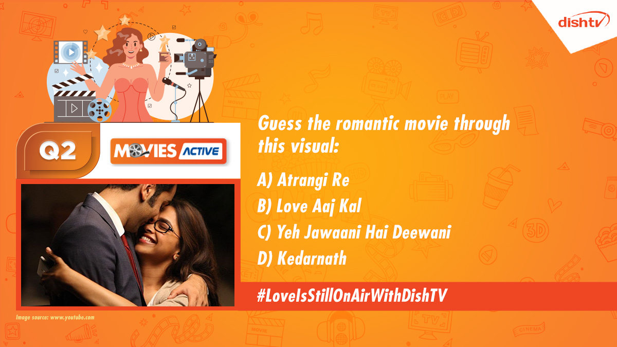 Guess the romantic movie through this visual.

#LoveIsStillOnAirWithDishTV #contest #contestalert