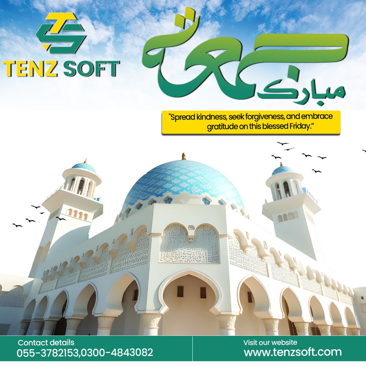 tenzsoft's tweet photo. Tenz Soft 
Jummah Mubarak!  We hope you have a joyful, and abundantly blessed Friday. 
https://t.co/BUuows1Se1
For Call : 0300 4843092
#TenzSoft #JummahMubarak #Blessings #spreadpeace #CEO #AdreesCh #Kindness https://t.co/dRLcWjGNhc