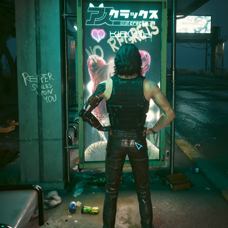 CorpoScum's tweet photo. #Cyberpunk2077 #Cyberpunk2077PhotoMode #JohnnySilverhand #FamedJS #TexturePack #HDTexture #Mods