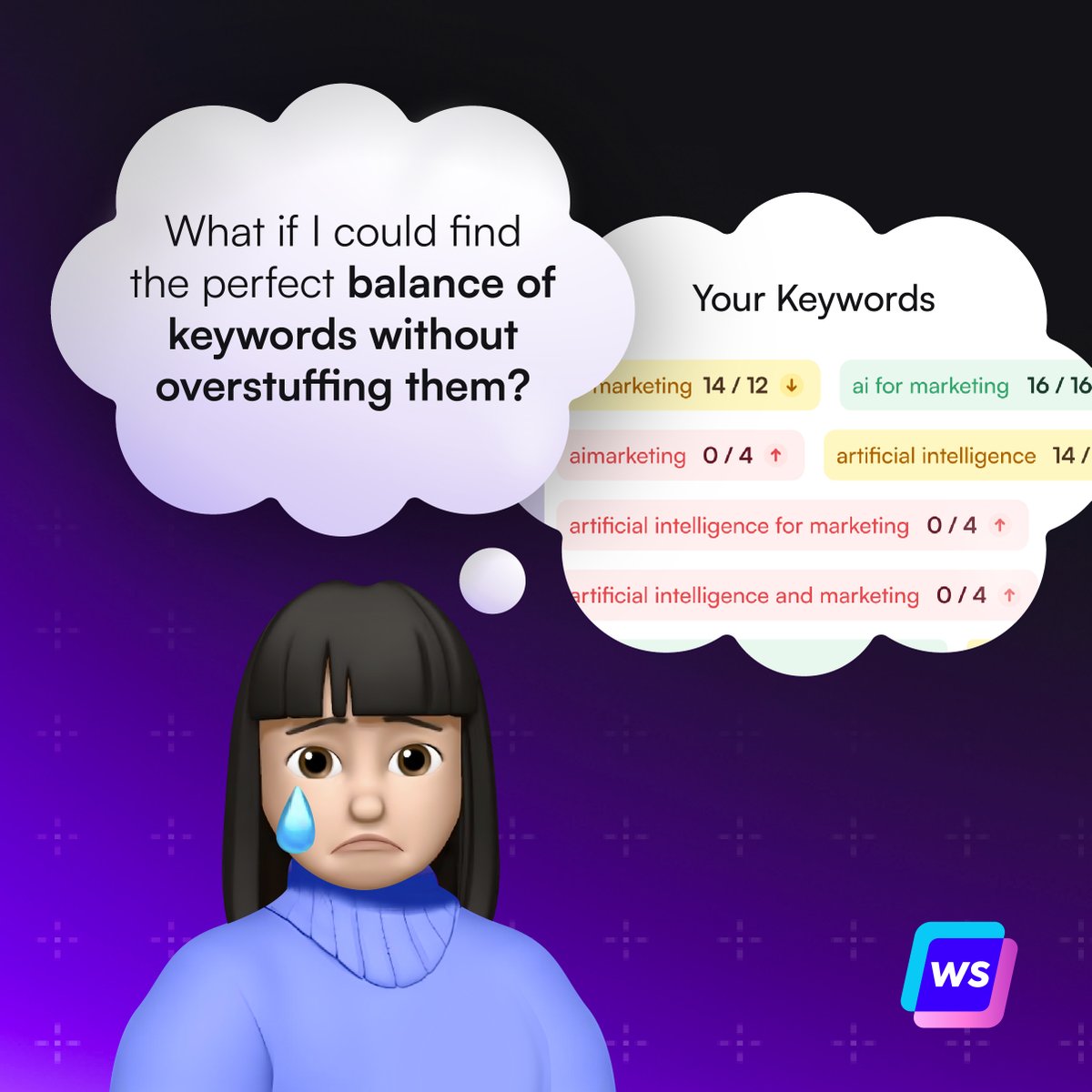 WriteSonic's tweet photo. What if all these frustrations could have a SINGLE solution? Keep your eyes on our page for we’re to reveal something BIG real soon 🤫
#seotool #contentwritingtool #aitool https://t.co/zWgyNcEov3