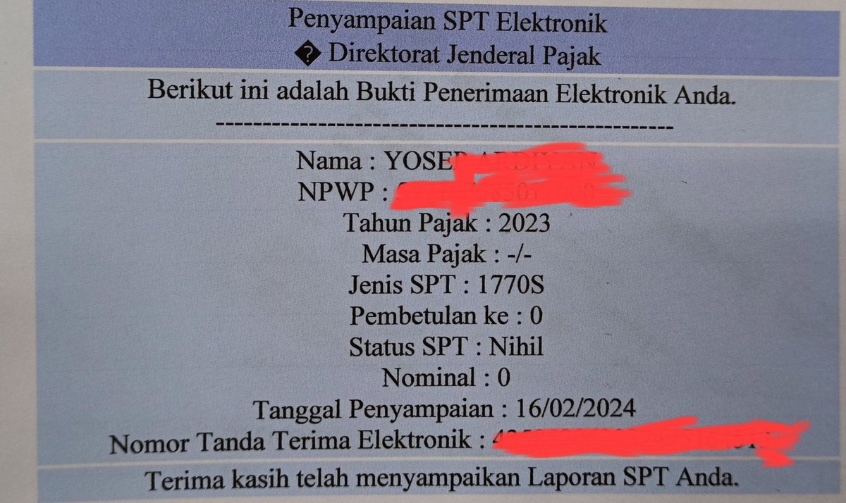 Biar jagoan Capres gue kalah telak 😥😥 Sbg warga negara yg baik dan taat pajak saat ini, ( entah yg akan datang ) kewajiban tetap hrs dipenuhi, lapor SPT lebih awal lebih baik. Udah pada lapor blom kalian...??