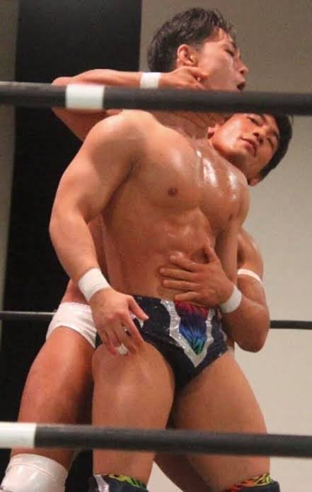 femcelgender's tweet photo. what is going on in japanese wrestling matches... https://t.co/dPWYlYxfWm