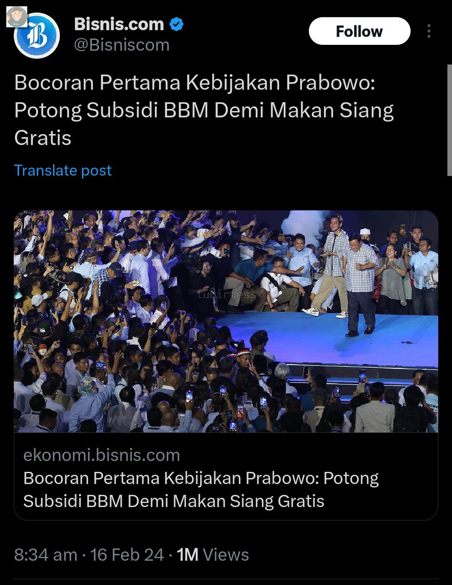 tubirfess's tweet photo. Gua pengen nanya ama pendukungnya.
Gimana? Puas?
Subsidi yg udah jelas manfaatnya, dikurangi demi program yg gatau implementasinya gimana.
2beer! https://t.co/36CMyFrV59