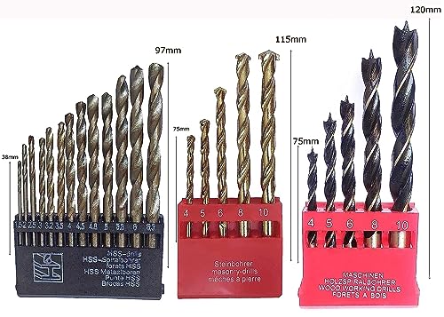 tools4works's tweet image. 💖 Inditrust New Combo of 13pc HSS drill bit set 5pc masonry and 5pc wood for drilling in wood masonry soft metal wall plastic and other materials 💖 

Shop now 🛍️ at tinyurl.com/2bjr2sn2

#BISS #DrillBitSets #Inditrust