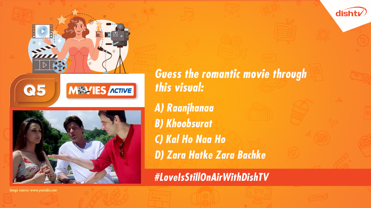 Guess the romantic movie through this visual.

#LoveIsStillOnAirWithDishTV #contest #contestalert #GiveawayTime