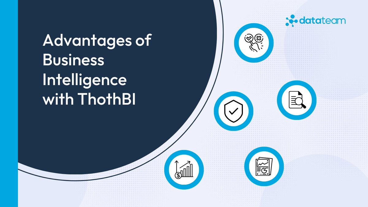 DatactiveTech's tweet photo. 🚀Advantages of Business Intelligence with ThothBI
Make the right decisions for your business with ThothBI and stay one step ahead in competition!
For further information, please don't hesitate to contact us with any inquiries.
➡️ https://t.co/WwHRX3OPW0💻
#ThothBI #DataAnalytics https://t.co/eH9CPXWJdD