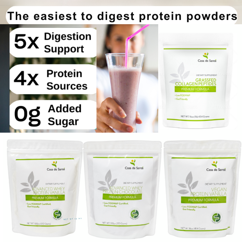 casadesante's tweet photo. Don't let digestive issues derail your weight loss journey. Our low FODMAP-certified protein powders &amp; supplements are formulated to soothe sensitive tums and IBS that can flare up with Ozempic. Reach your goal without compromising your gut health with help from Casa de Sante.
